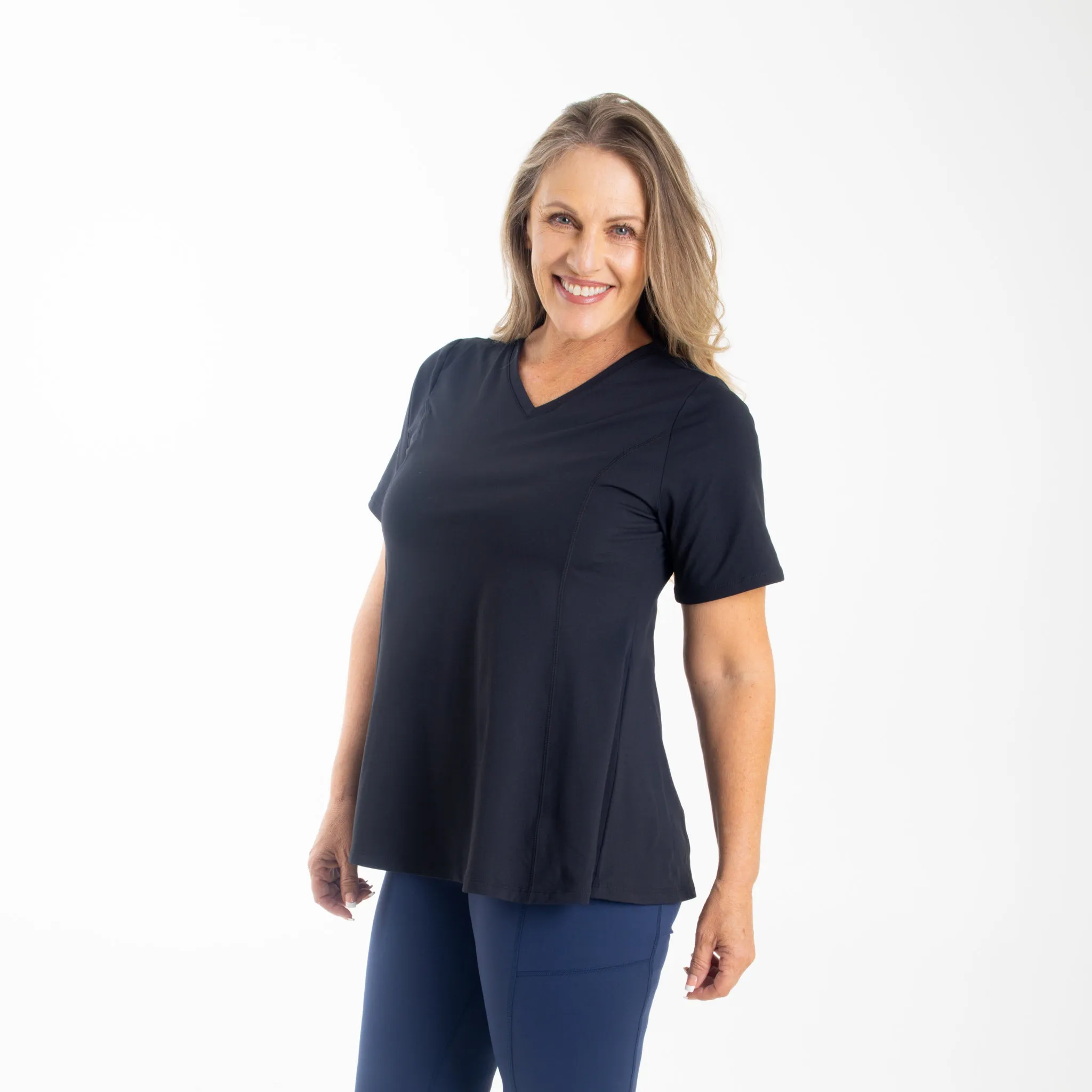 Anti-Muffin-Top Flowy Tee