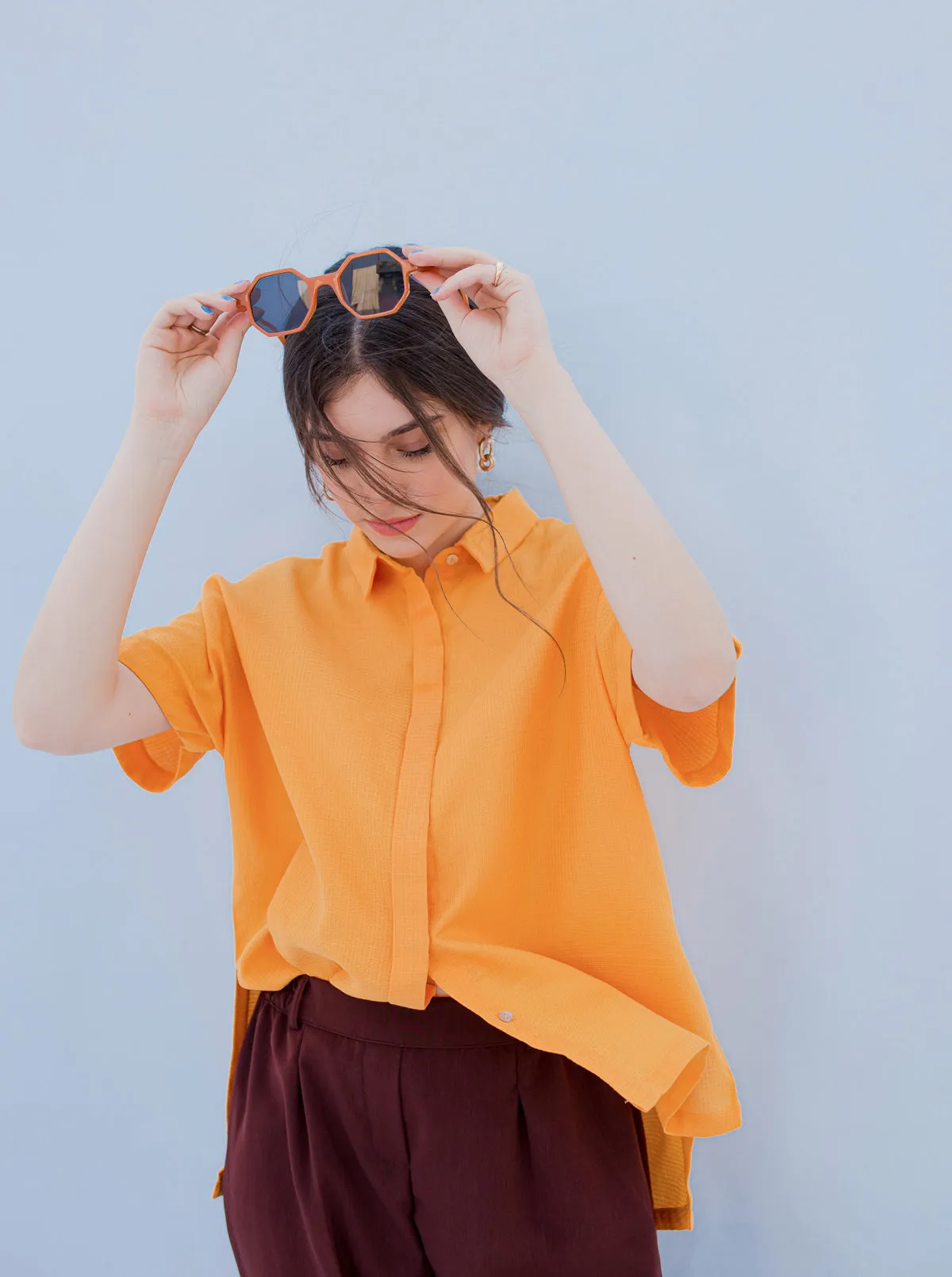 BROWN FLOWY CULOTTES