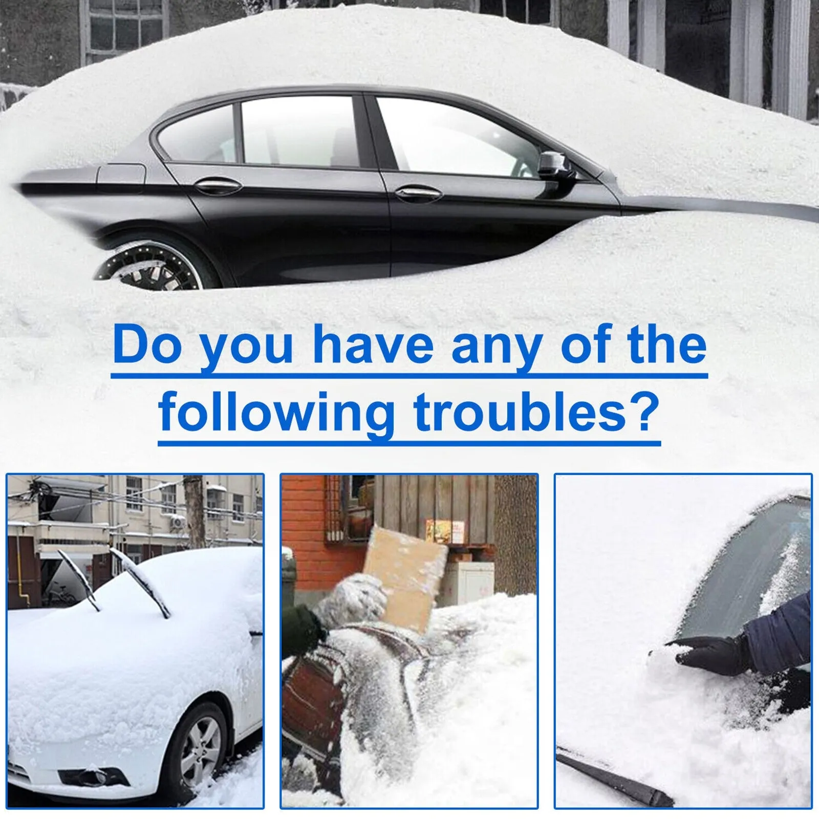 Car Ice Scraper Snow Frost Removal Shovel Defrost Winter Snow