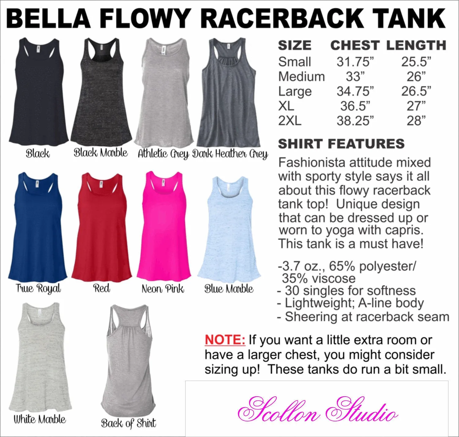 Custom Women's Flowy Racerback Tank