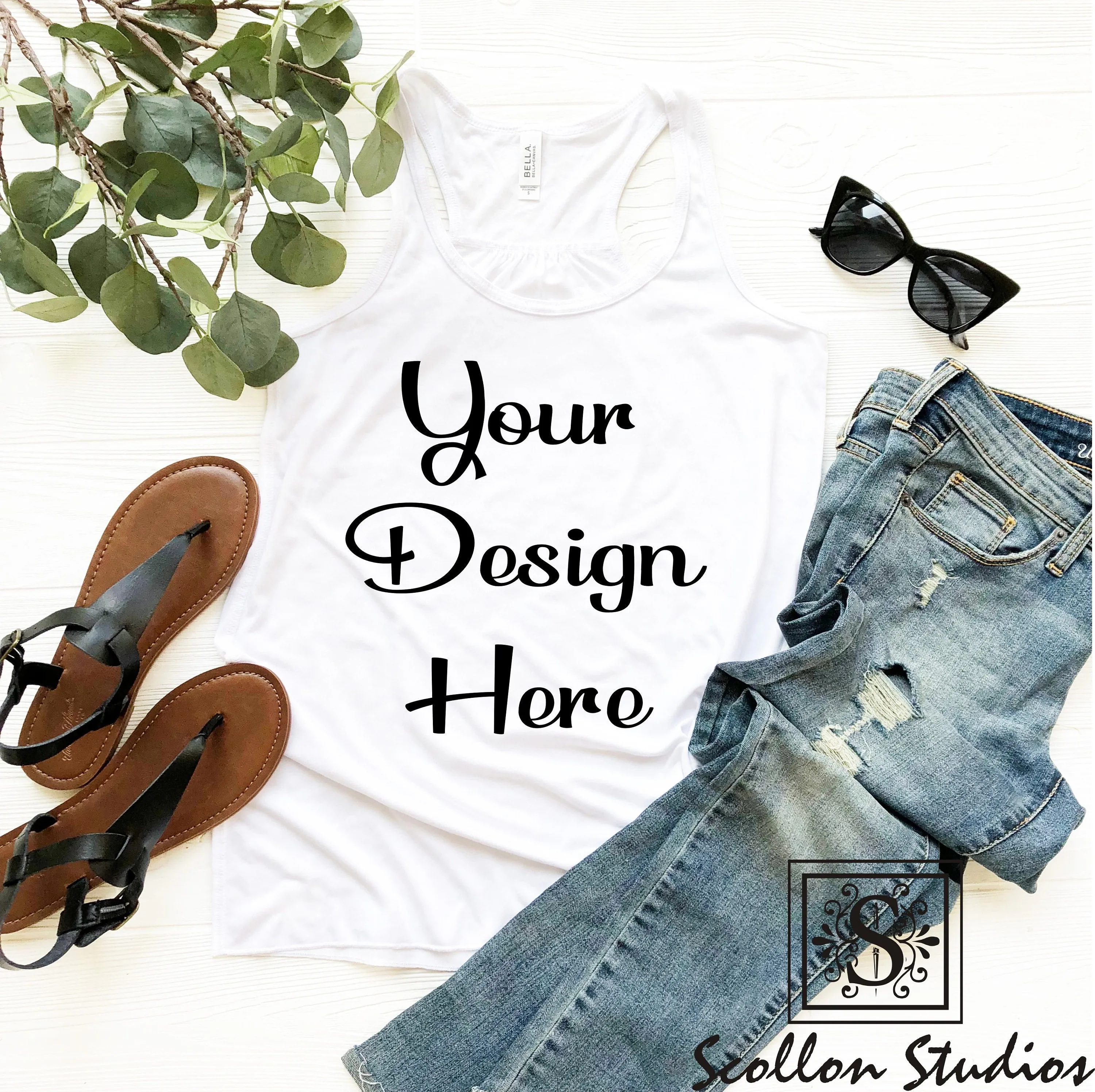 Custom Women's Flowy Racerback Tank