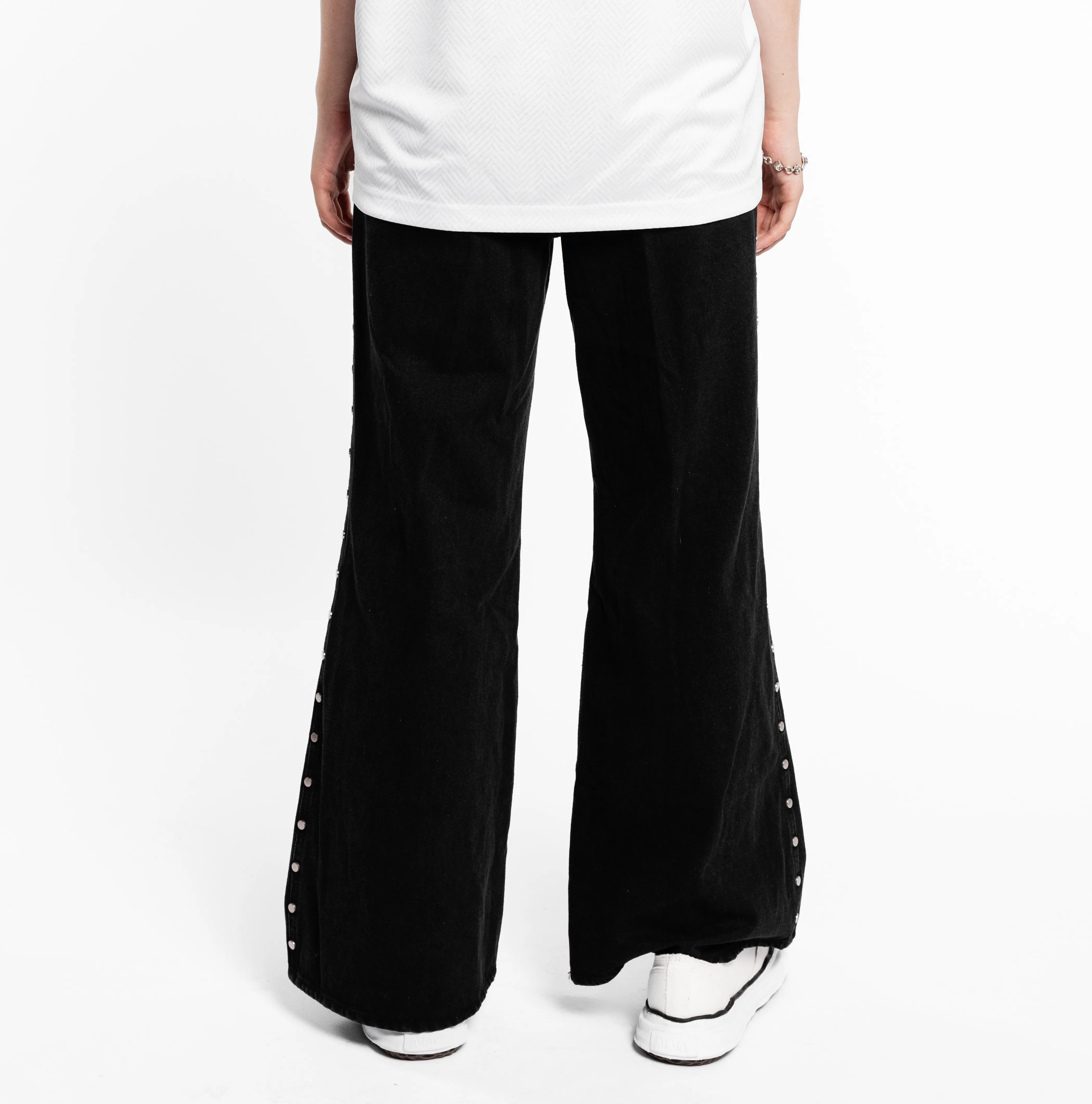 Distressed Stud Denim (Black)