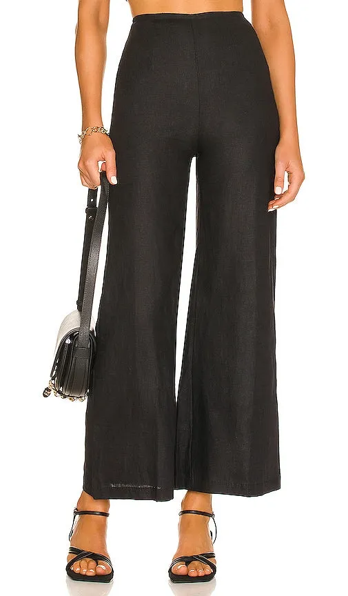 FAITHFULL THE BRAND Ottavio Pants in Black
