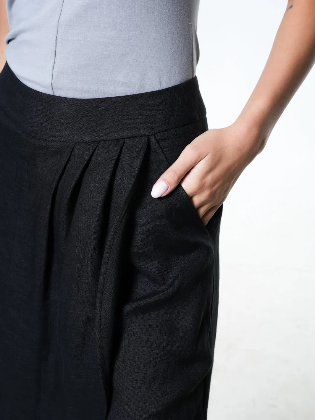 Flare Linen Trousers