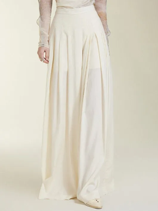 Irregular Loose Pleated Culottes