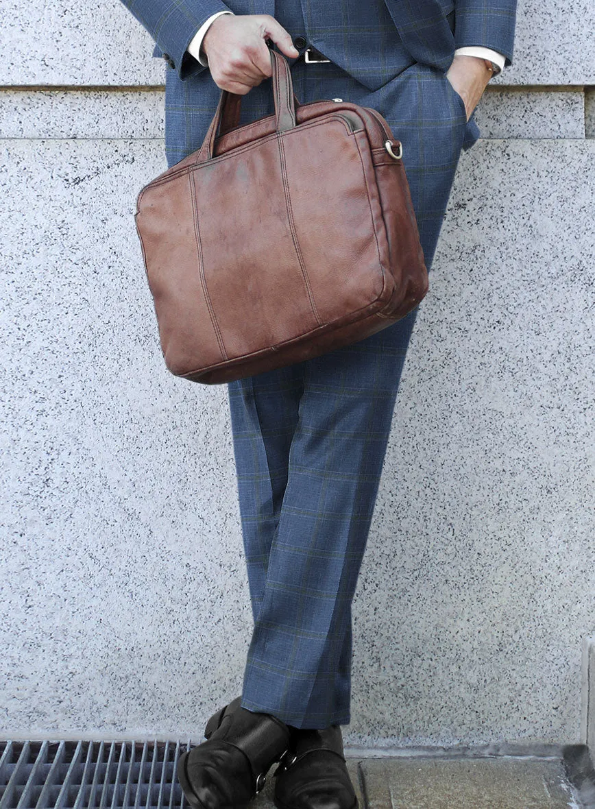 Italian Murano Ivarno Blue Wool Linen Silk Pants