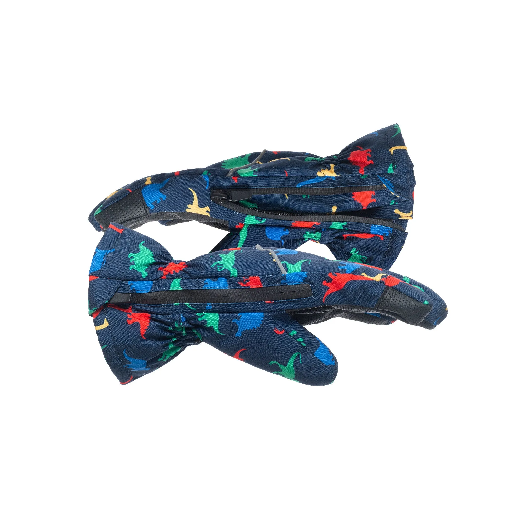Kids (2-8) Winter & Ski Glove powered by ZIPGLOVE™ TECHNOLOGY | Navy Dino