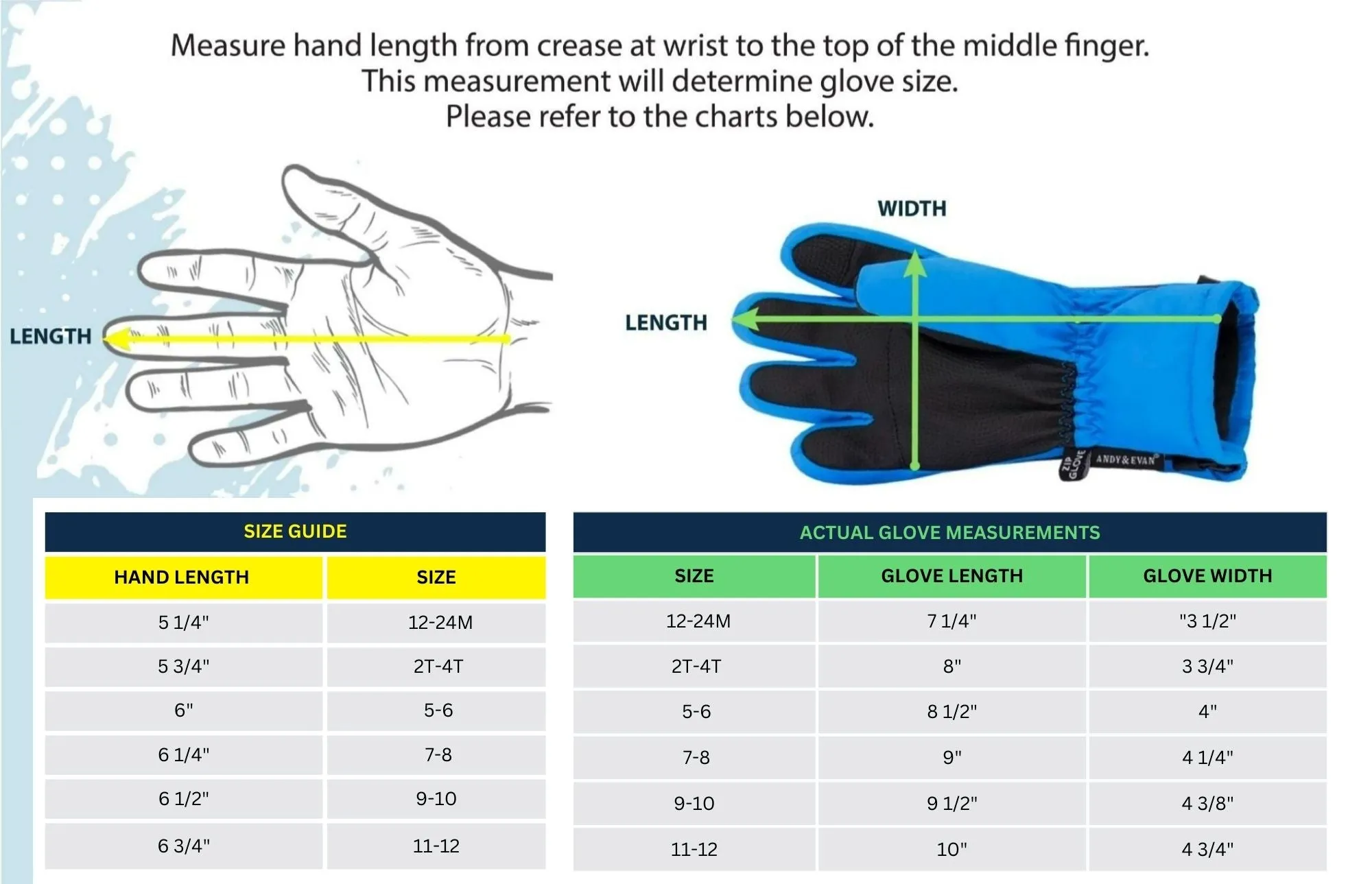 Kids (2-8) Winter & Ski Glove powered by ZIPGLOVE™ TECHNOLOGY | Navy Dino