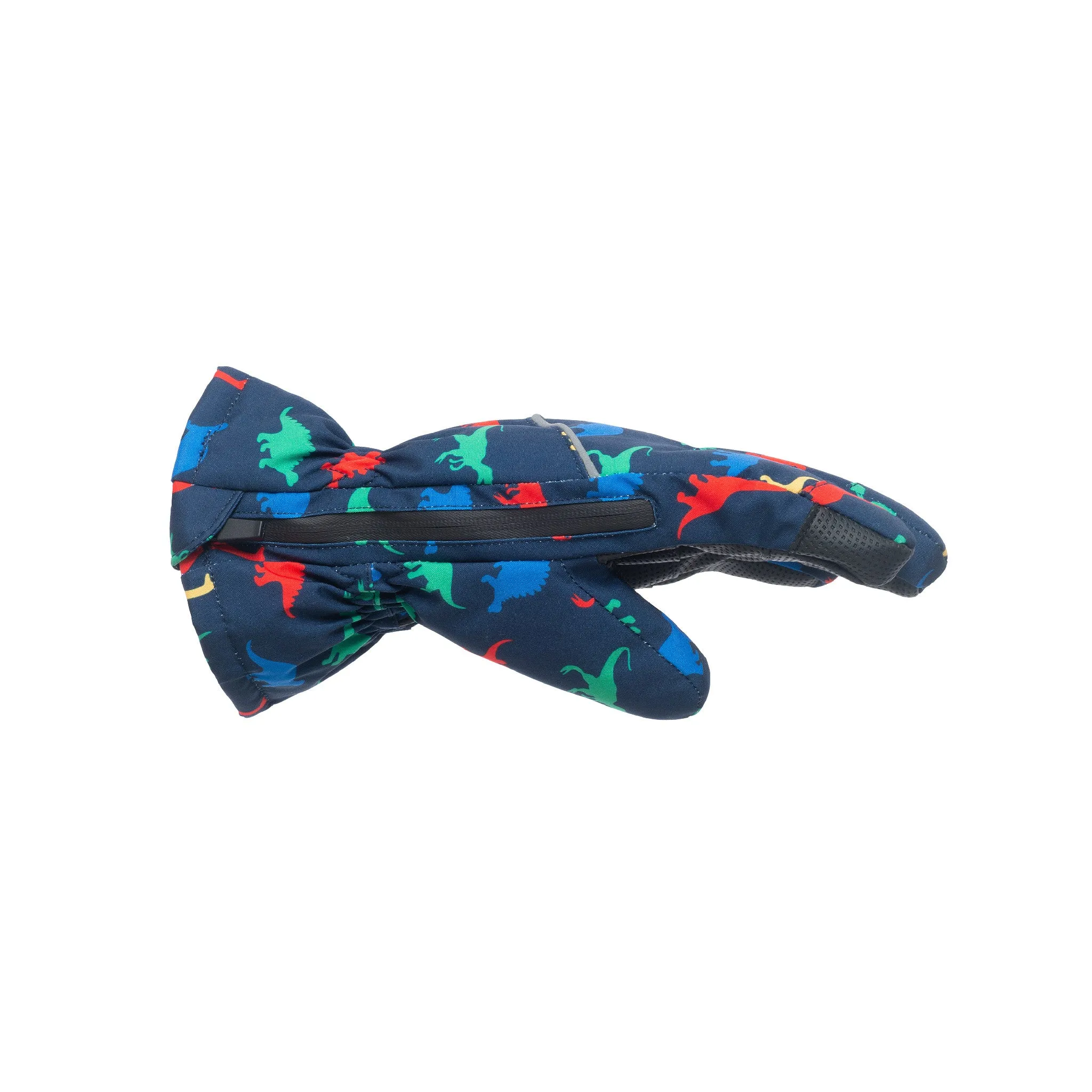 Kids (2-8) Winter & Ski Glove powered by ZIPGLOVE™ TECHNOLOGY | Navy Dino