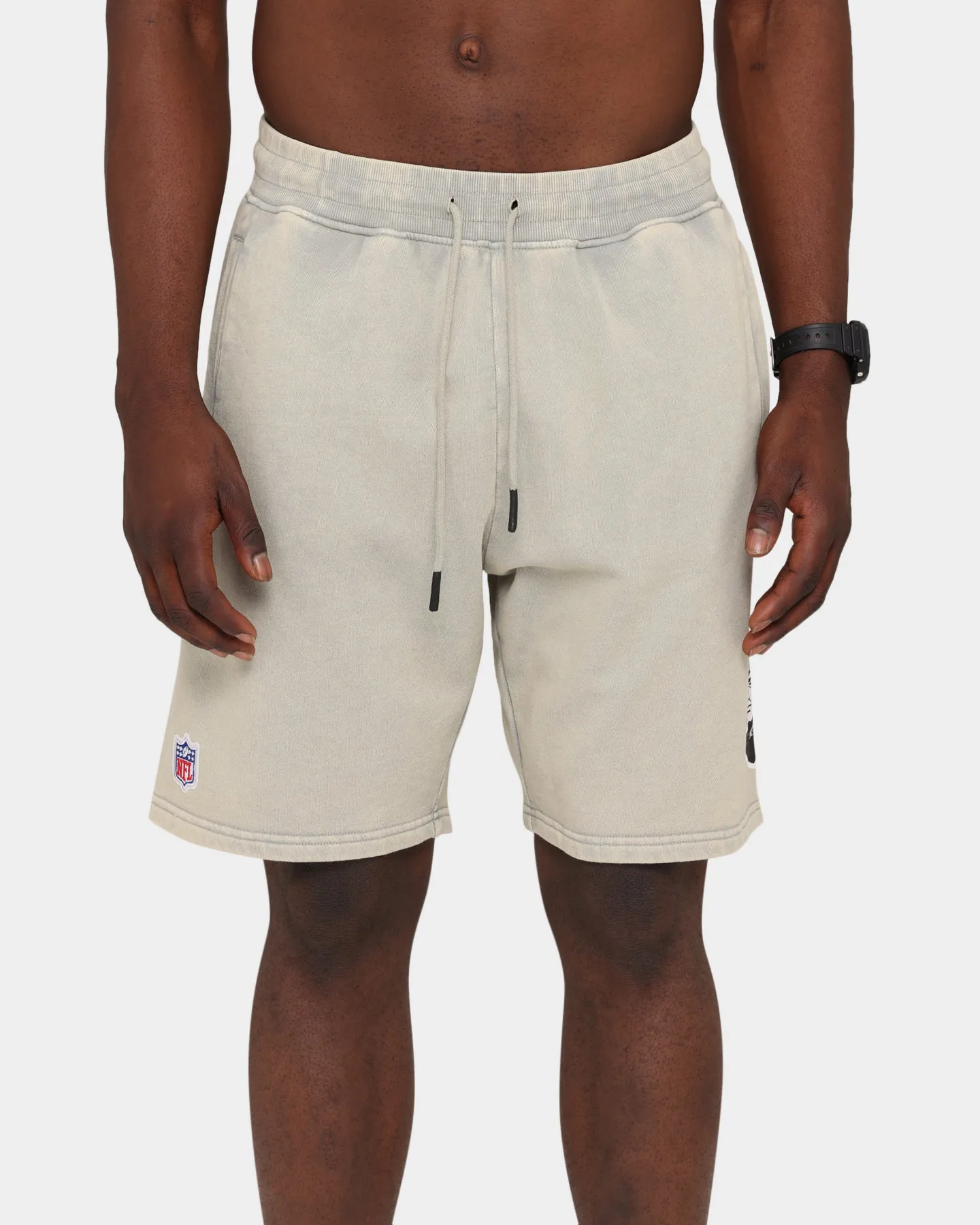 Majestic Athletic Clean Edge Raiders Shorts Snow Wash Pale