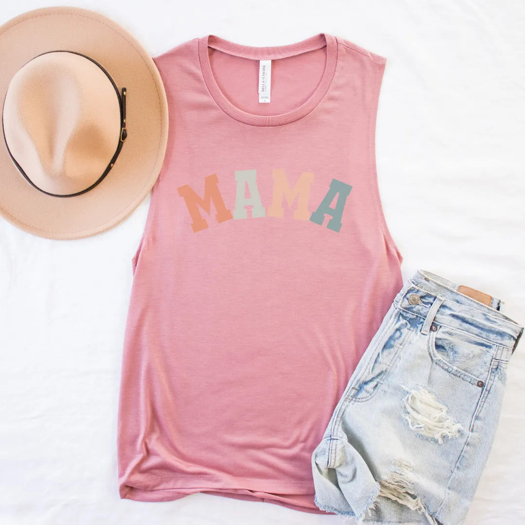 Mama  Flowy Scoop Muscle Tank