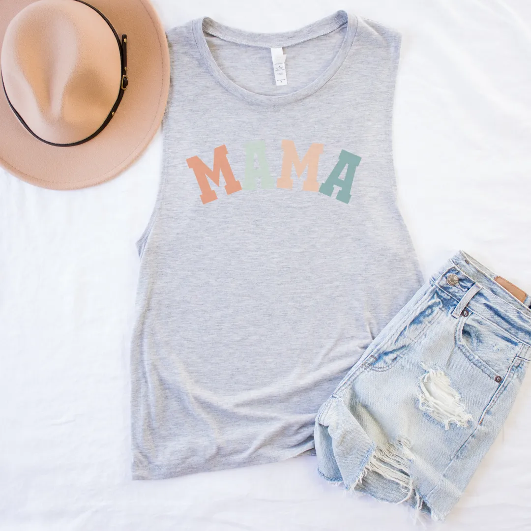 Mama  Flowy Scoop Muscle Tank