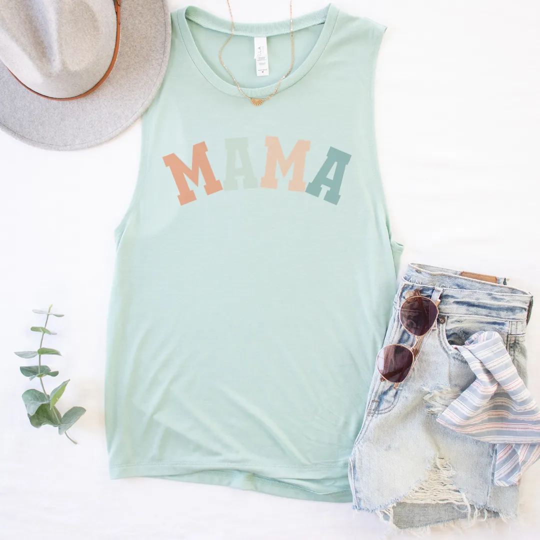 Mama  Flowy Scoop Muscle Tank