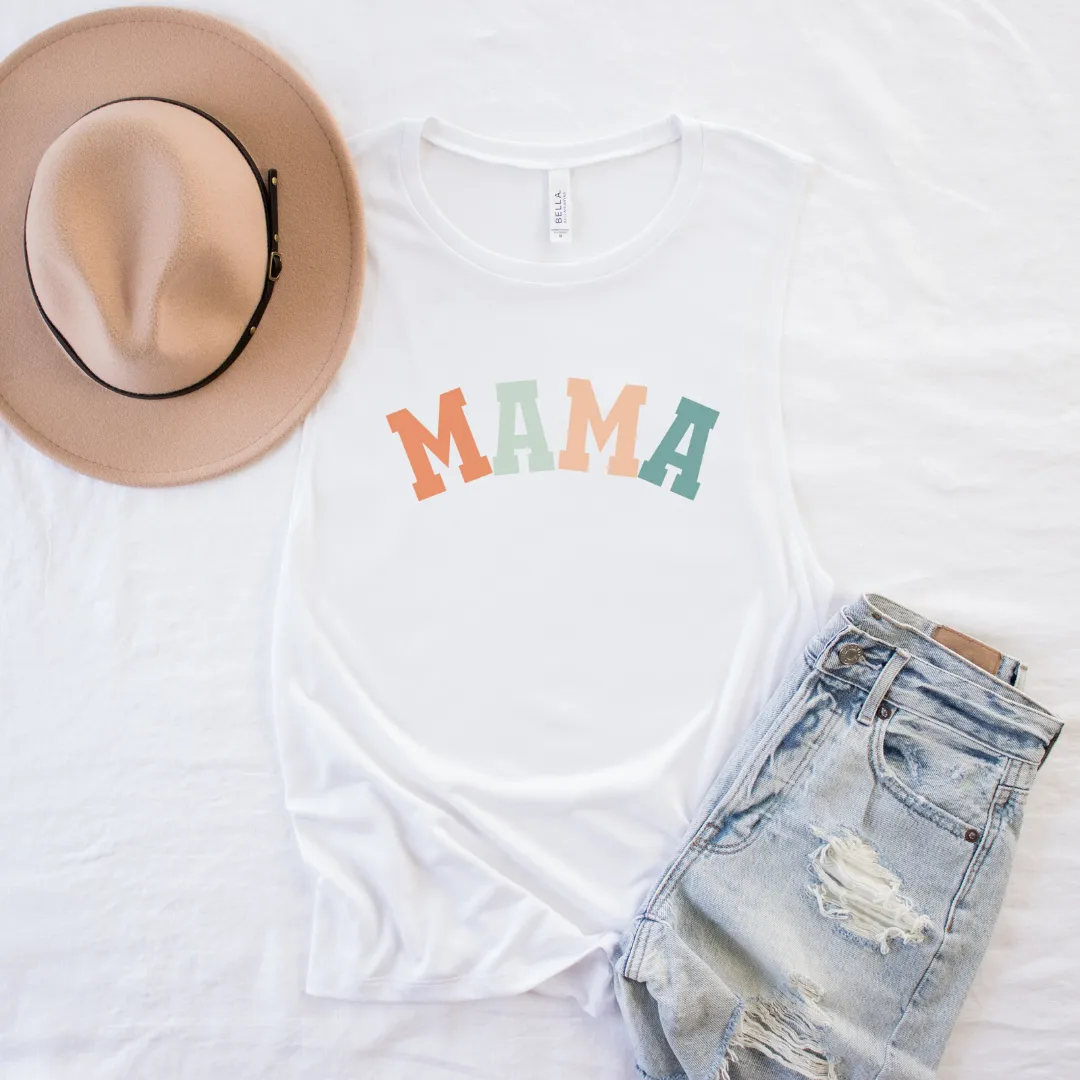 Mama  Flowy Scoop Muscle Tank