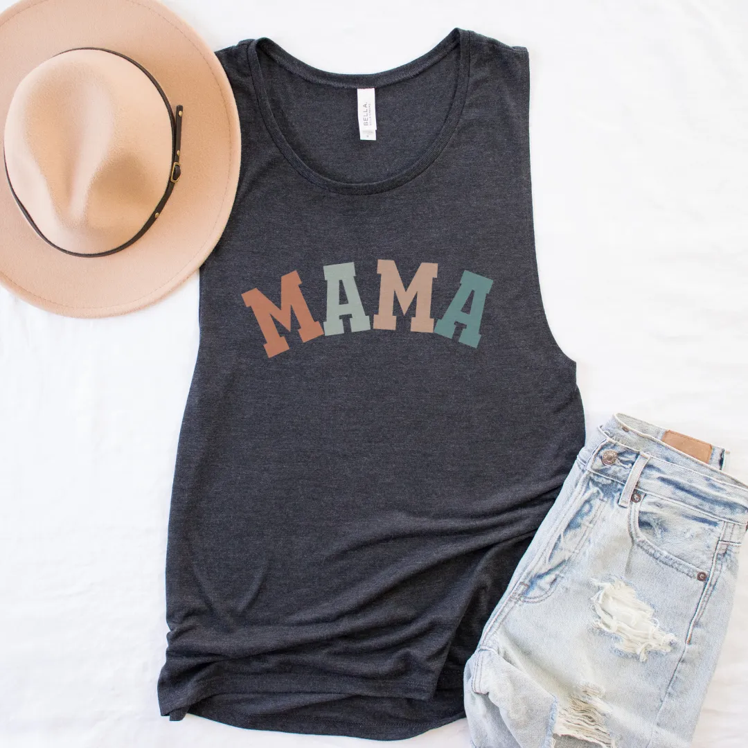 Mama  Flowy Scoop Muscle Tank