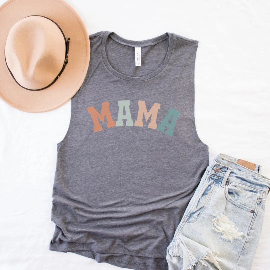 Mama  Flowy Scoop Muscle Tank