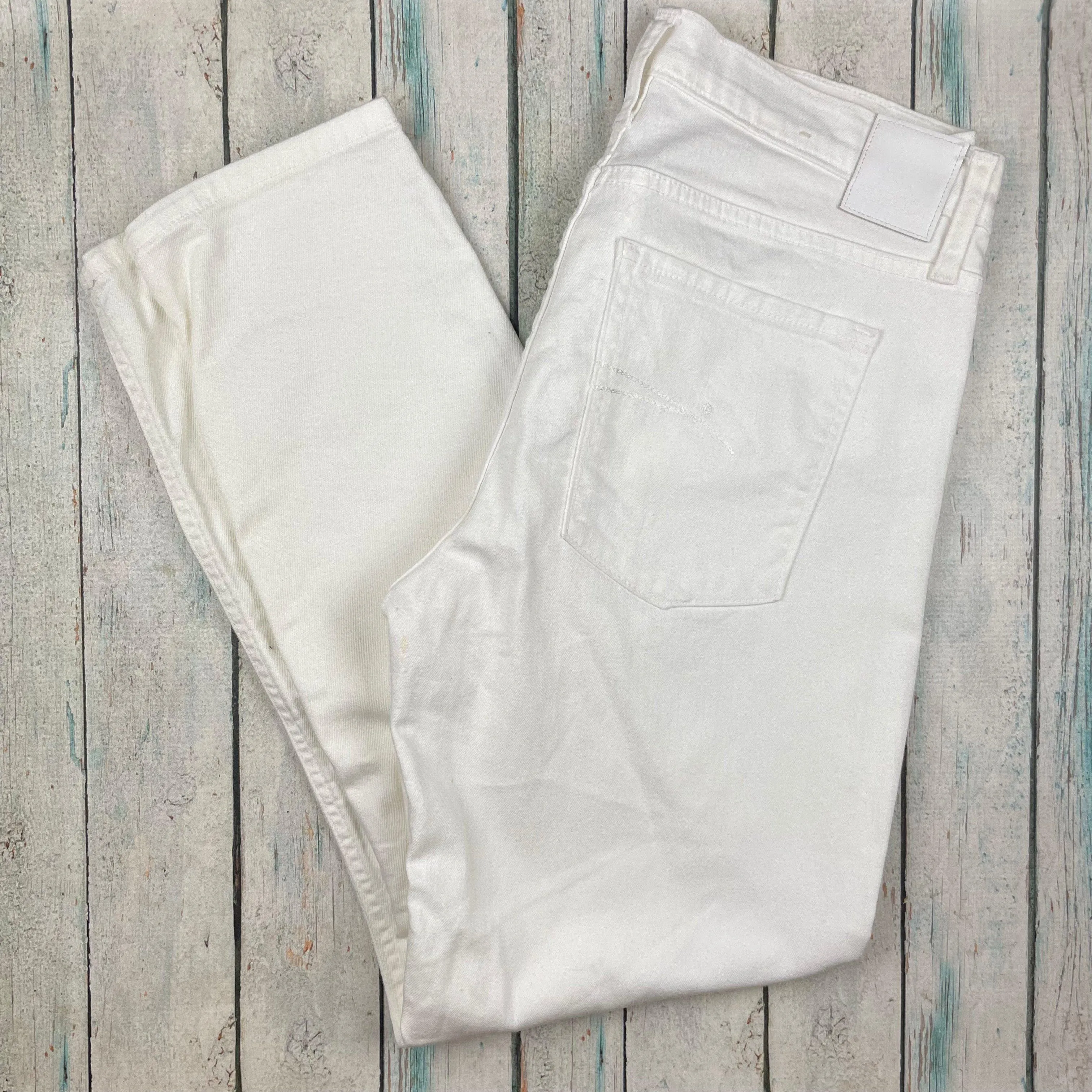NOBODY 'Midi 7/8' White Relaxed Skinny Jeans- Size 30