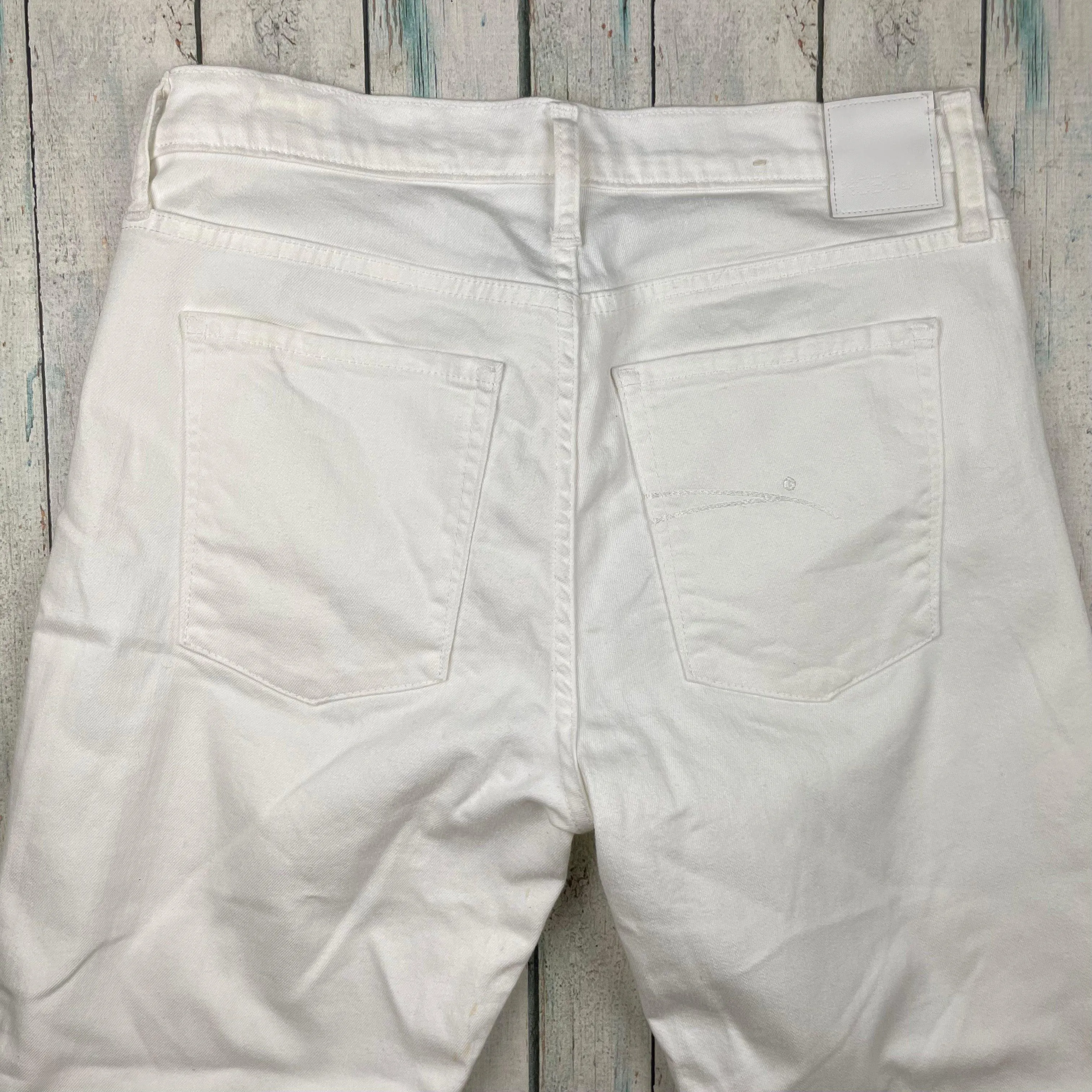 NOBODY 'Midi 7/8' White Relaxed Skinny Jeans- Size 30