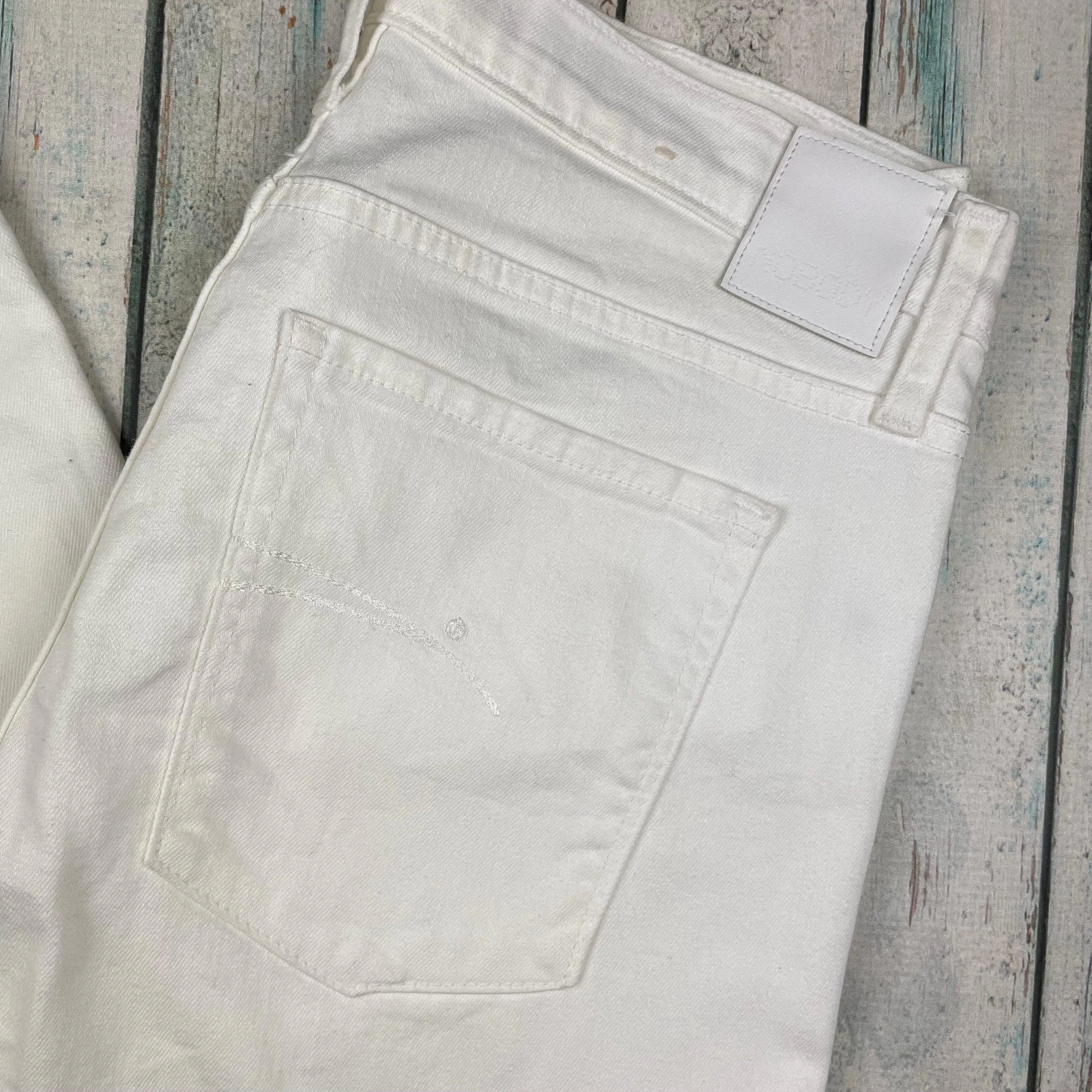 NOBODY 'Midi 7/8' White Relaxed Skinny Jeans- Size 30