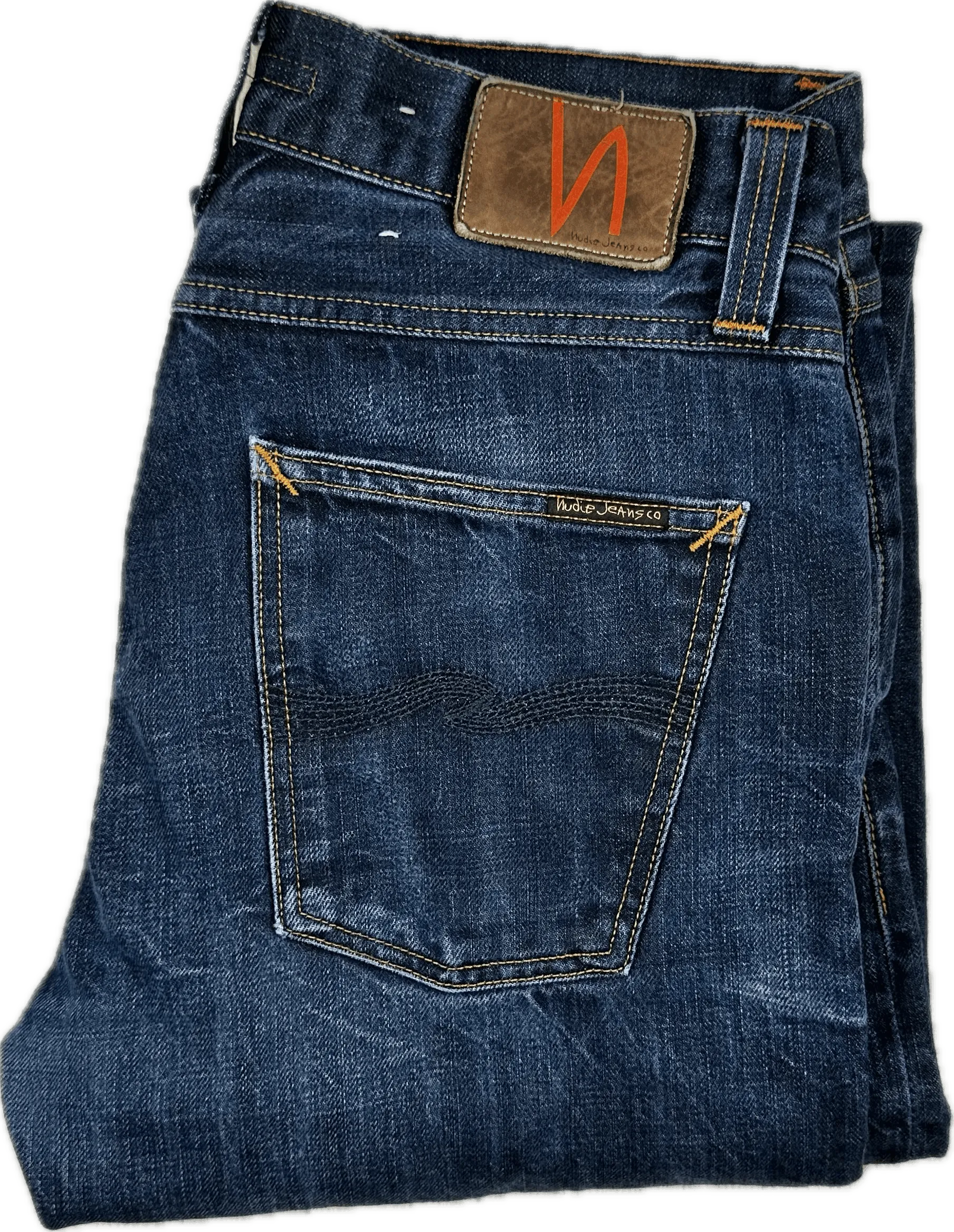 Nudie Jeans Co. 'Big Bengt' Dark Crinkle Jeans - Size 32/32