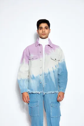 Ombre Denim Jacket -Lavender