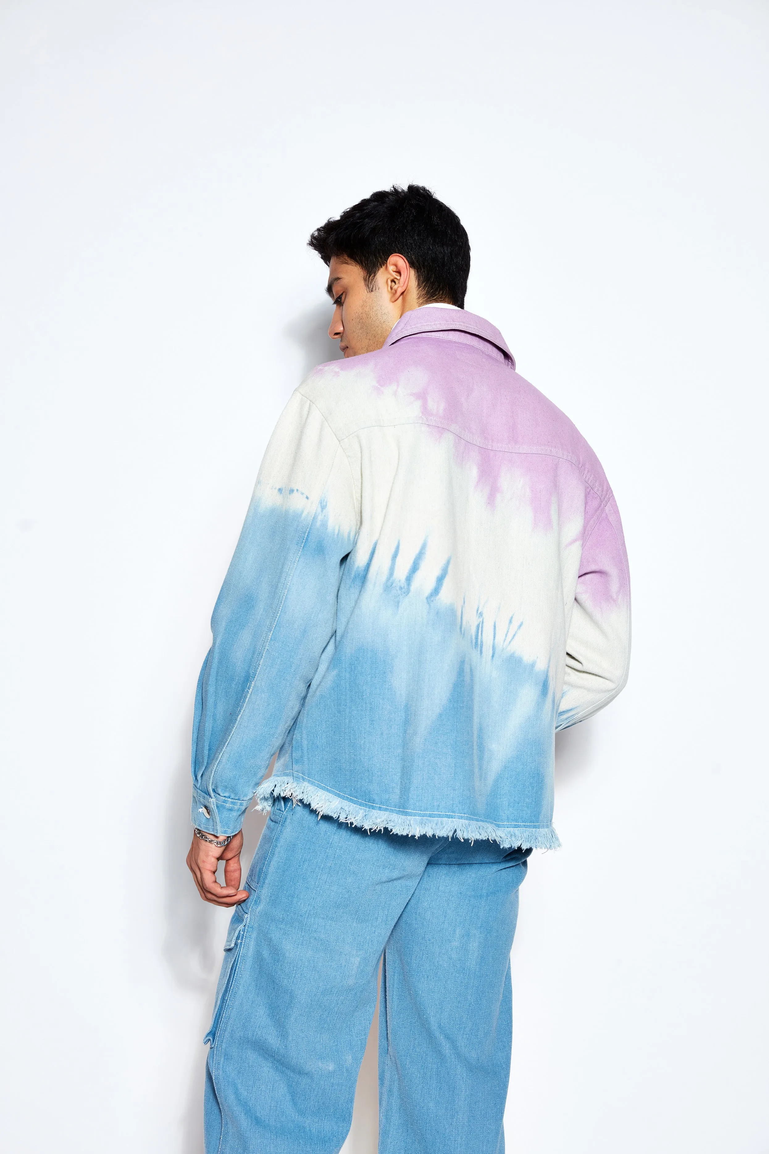 Ombre Denim Jacket -Lavender