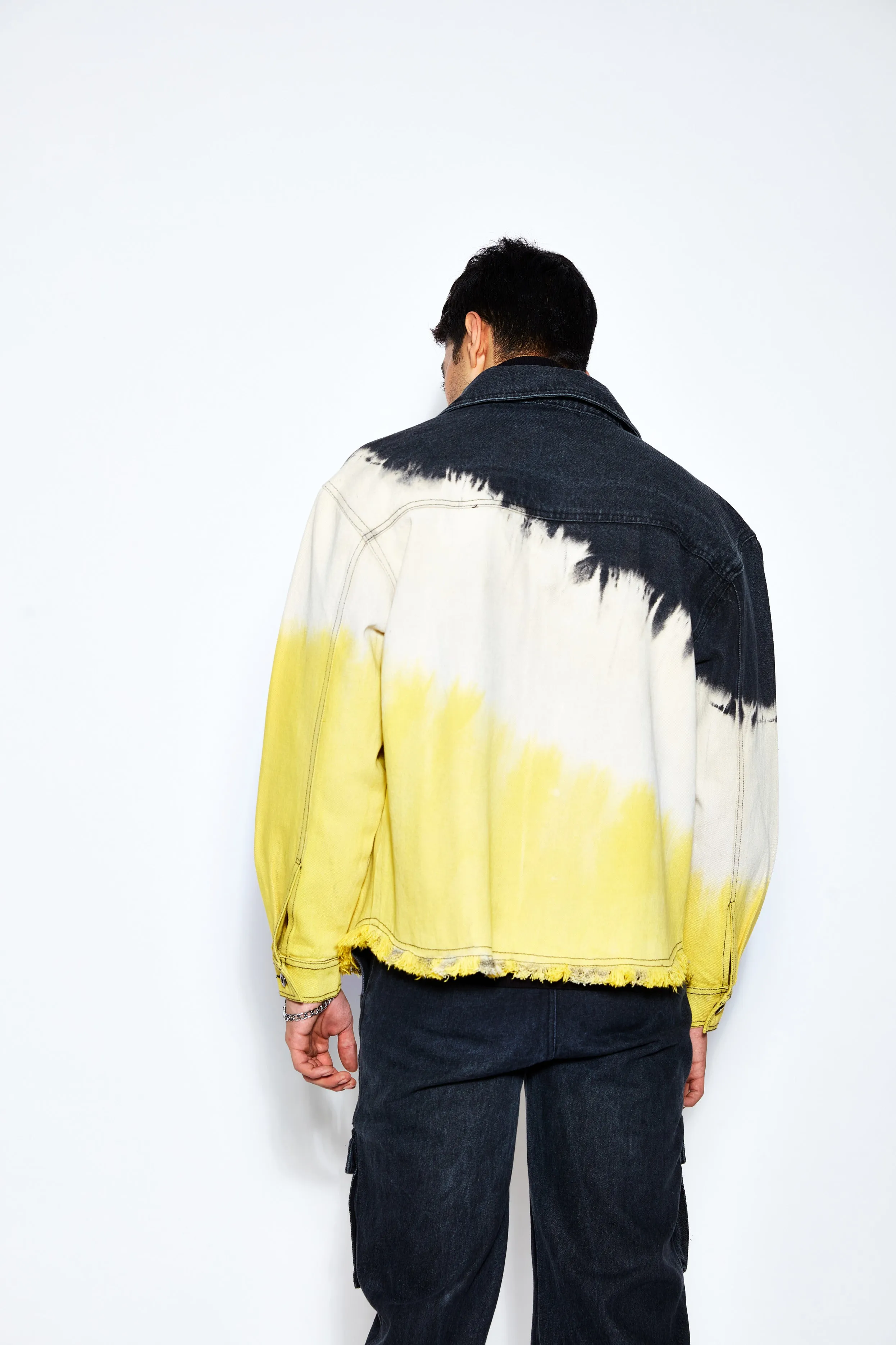 Ombre Denim Jacket -Yellow