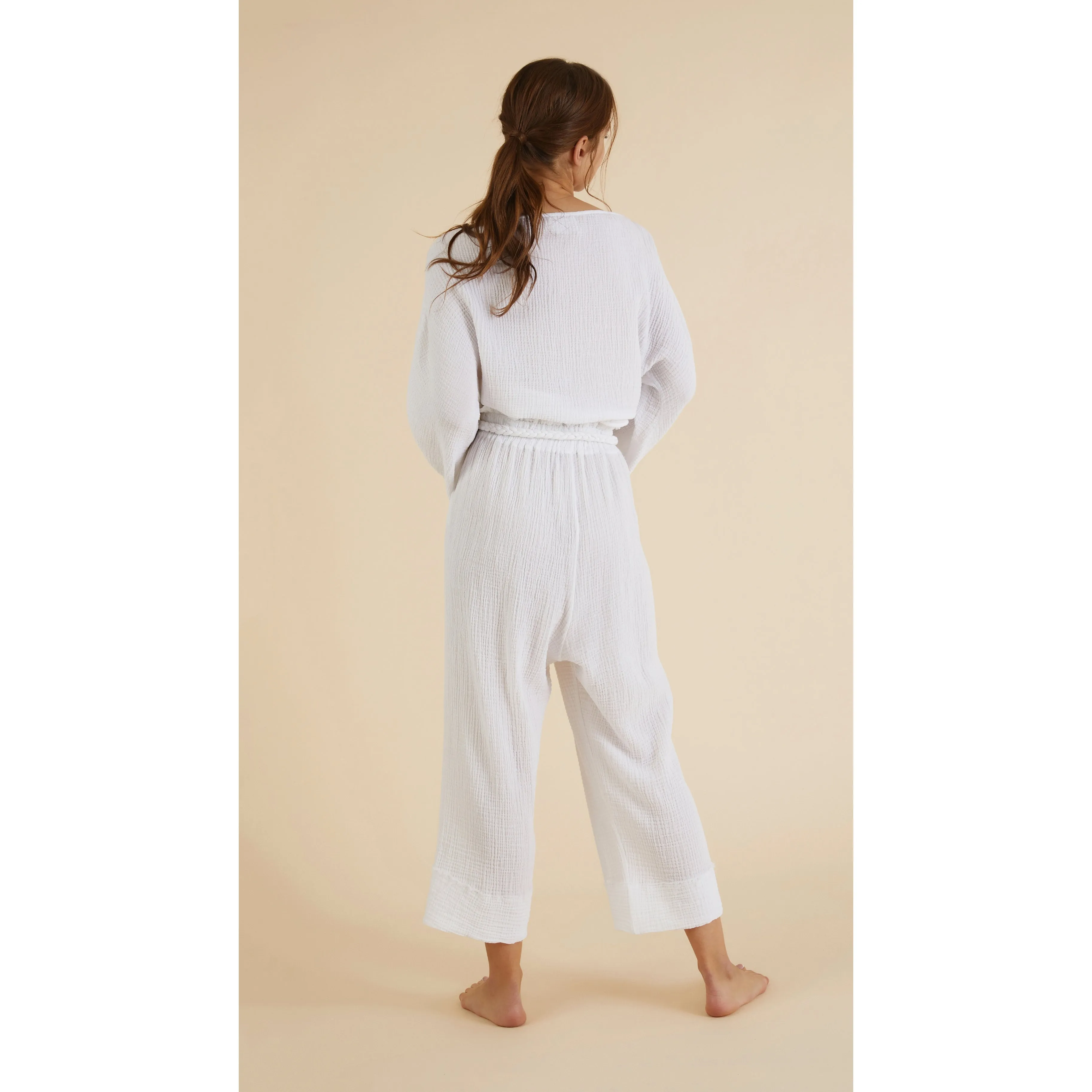 Paloma Paper Bag Pants - White