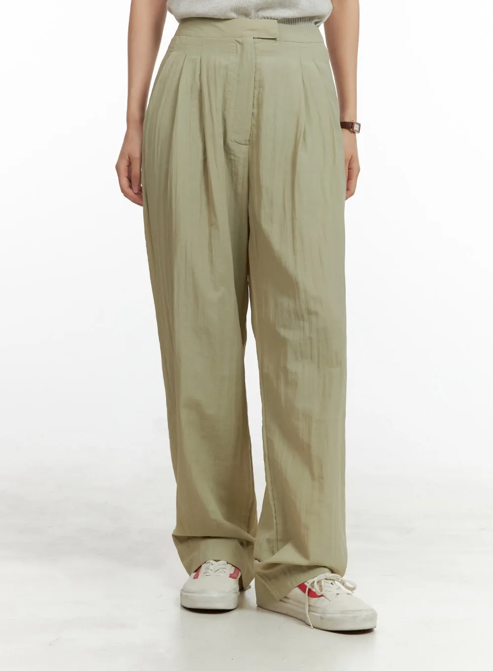 Pintuck Baggy Pants OU407