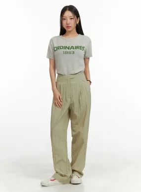 Pintuck Baggy Pants OU407