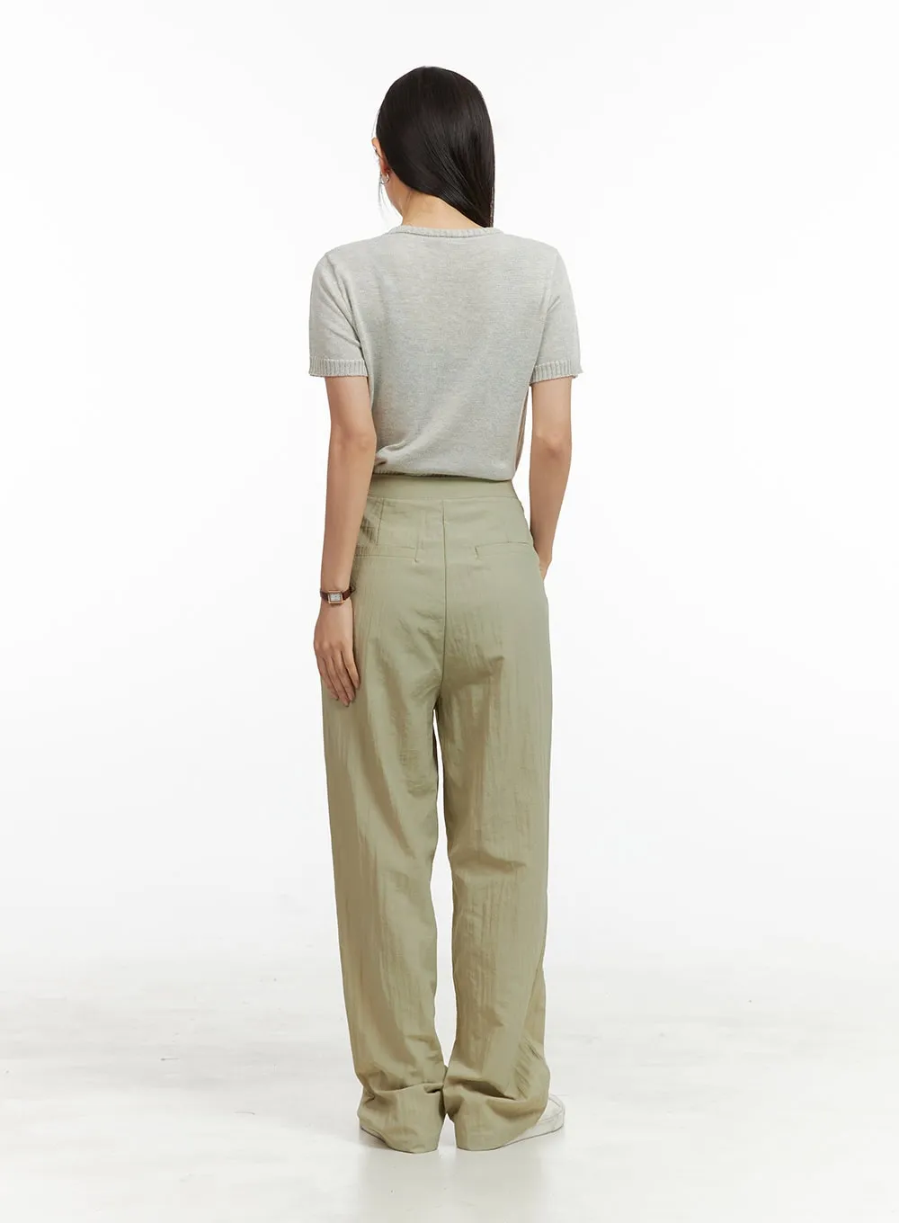 Pintuck Baggy Pants OU407