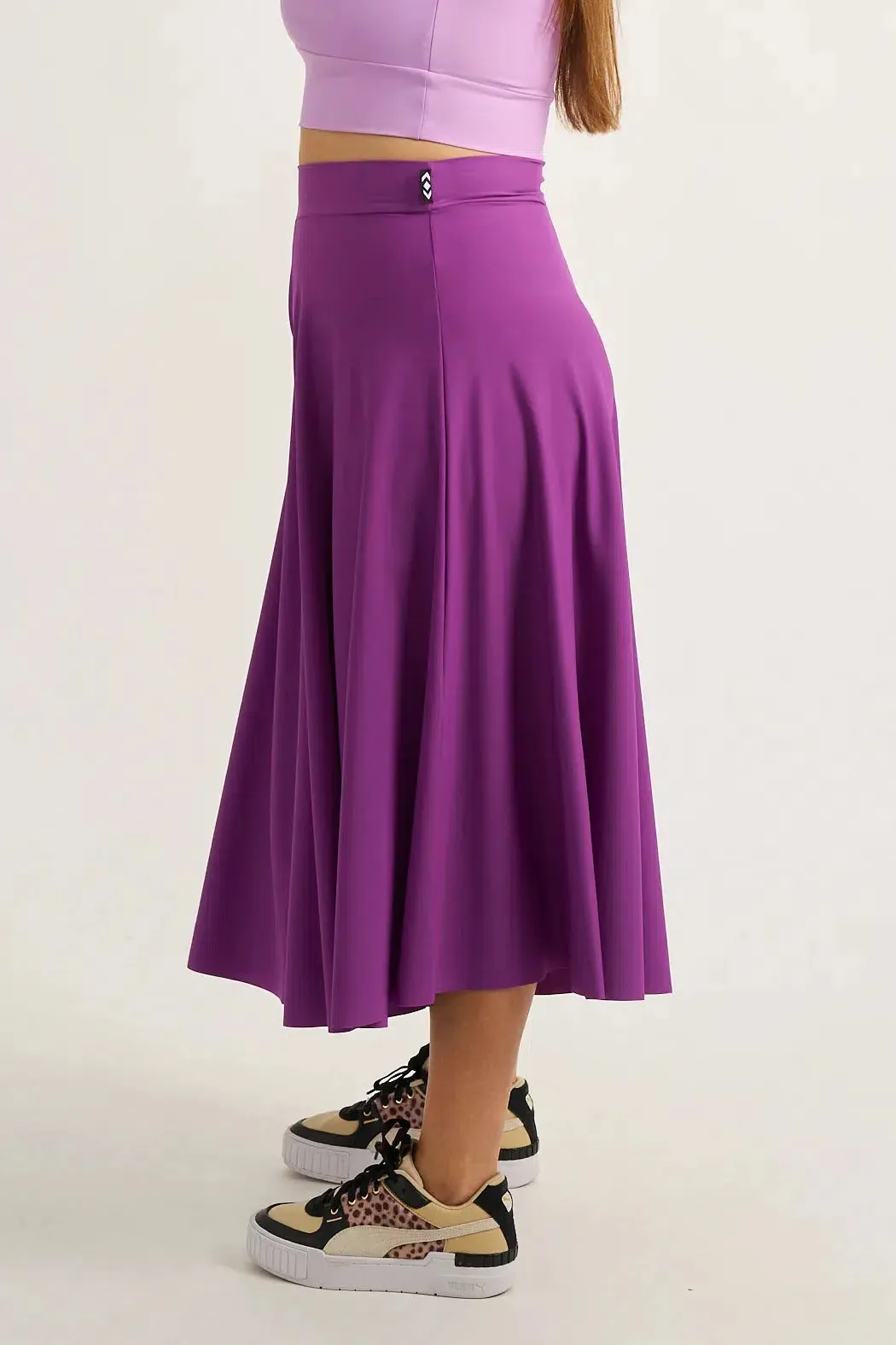 Silky Palazzo Culotte - Purple