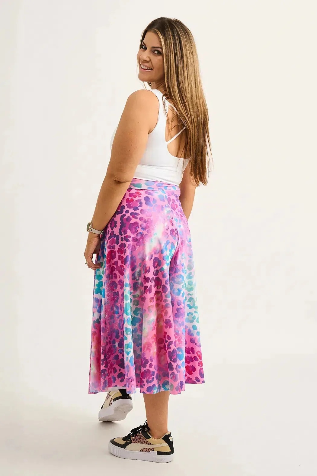 Silky Palazzo Culotte - Rainbow Jag