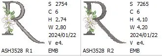 Snow Bouquet Letter R