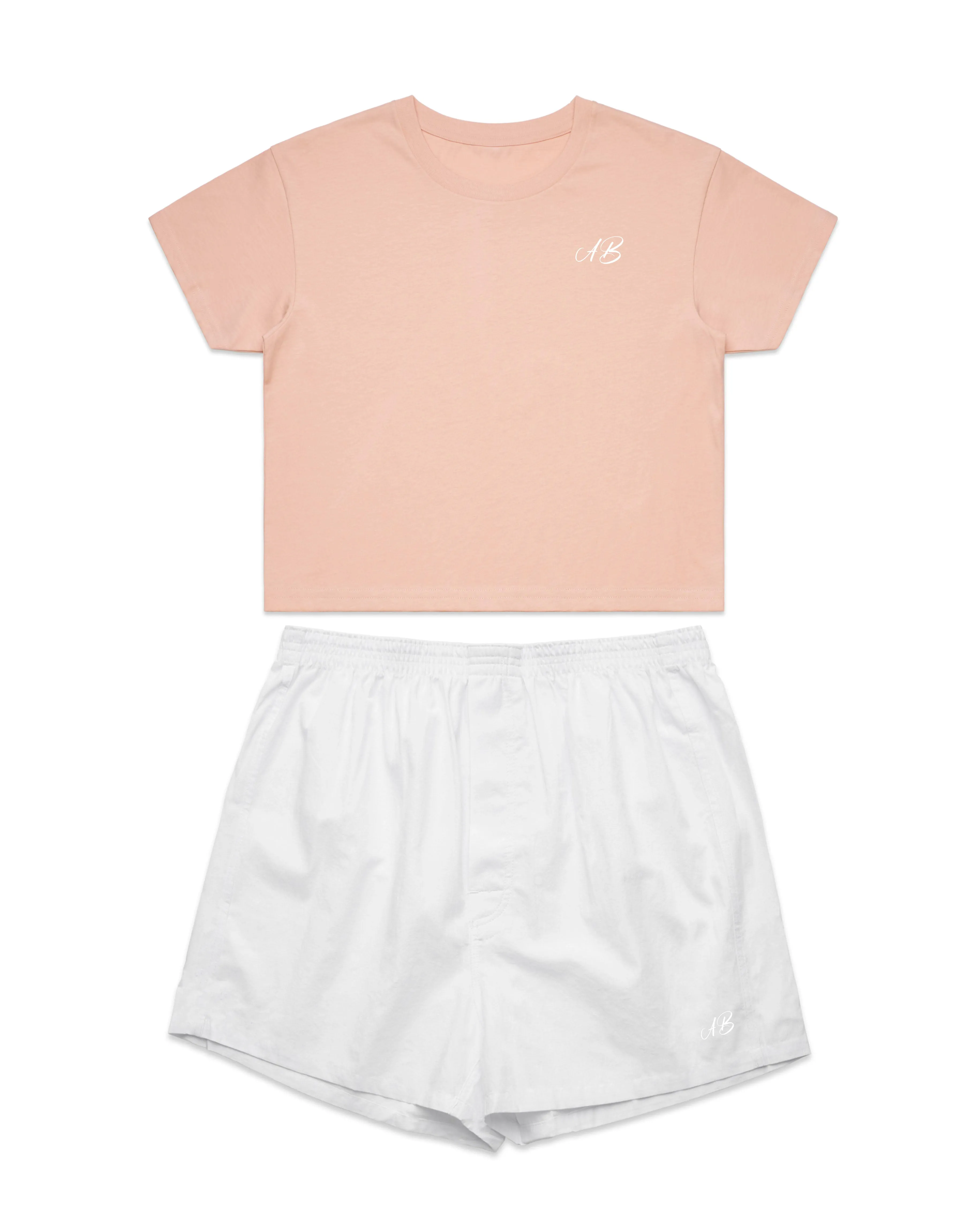 Snow White Crop Top Pyjama Set