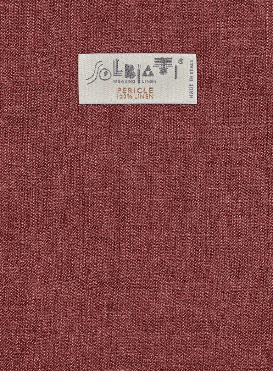 Solbiati Pericle Rust Linen Pants